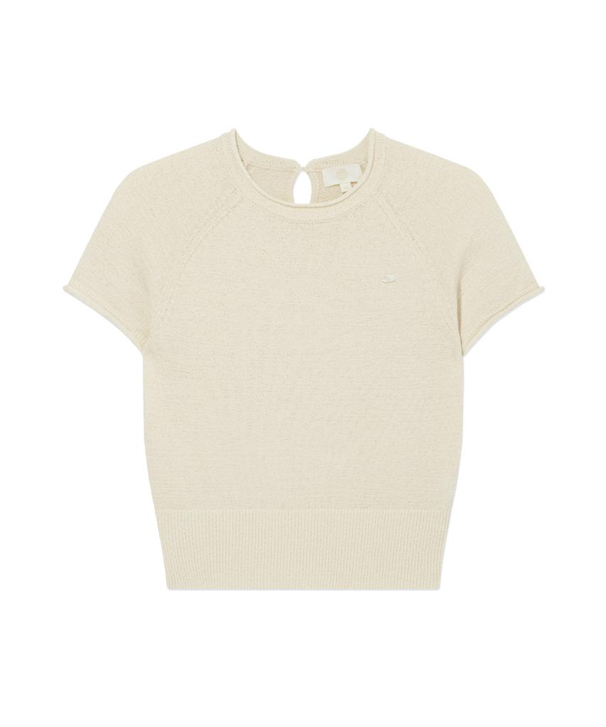 COVERNAT WOMAN Boucle Raglan Half Knit Ivory