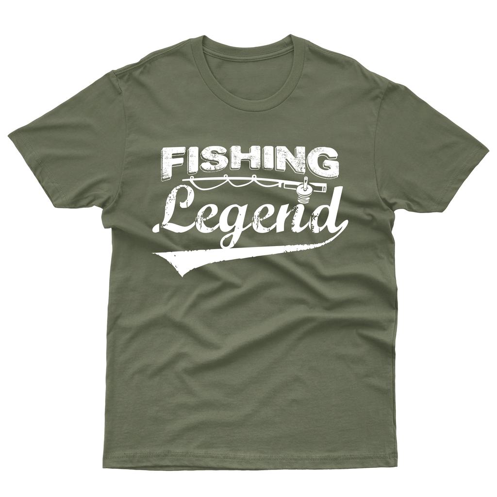 Leggenda della Pesca Angling Divertente Per Pescatore Maglietta Top