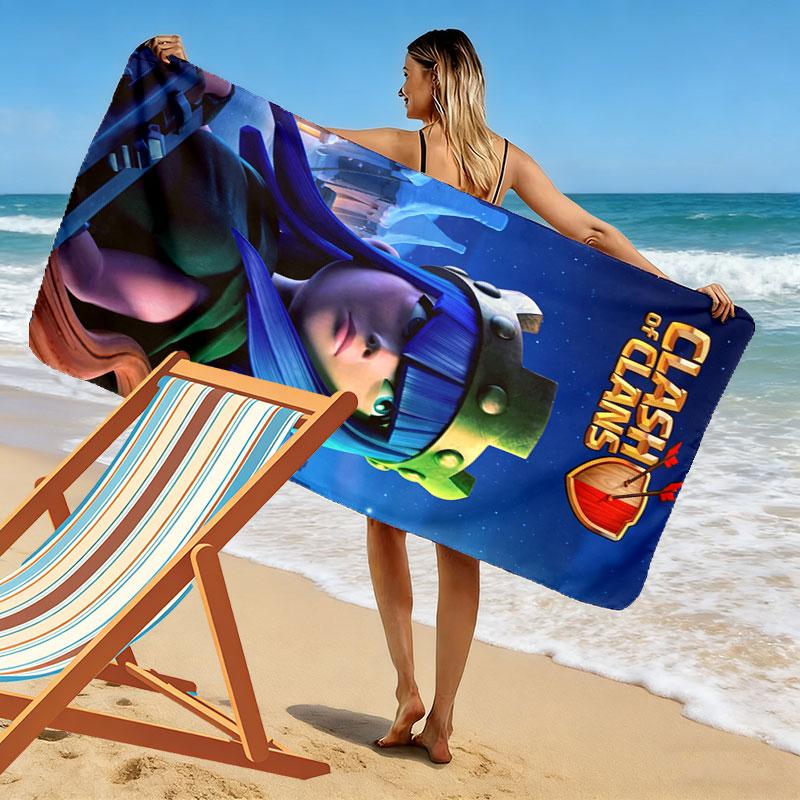 Clash of Clans game Print Beach Towel, Large Soft Quick Dry Towel for Beach Camping Swimming