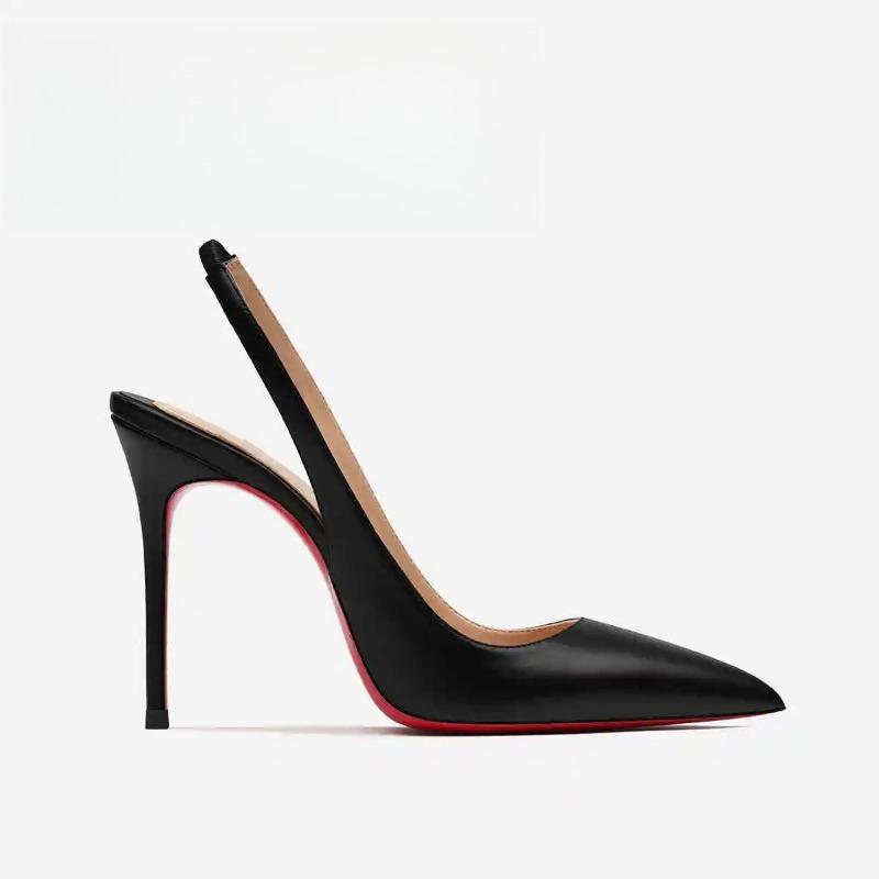 Soleist Heeled Sandals Red Shiny Bottoms Naked Color Luxury Hollow New Elegant High Heels Sexy Slingbacks Ladies Shoes Women Shoes