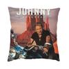 Johnny Hallyday Pillow Home Decor Fashion French Rock Singer Cushions for Sofa Square Pillowcase