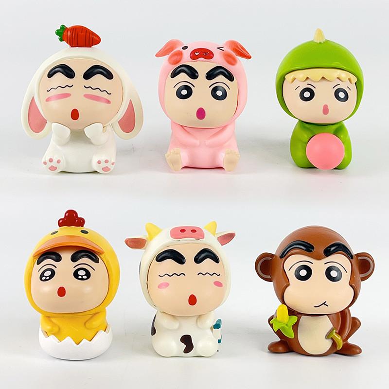 Adorable Pvc Anime Cartoon Crayon Shin-chan Animal Figurines Set Of 12