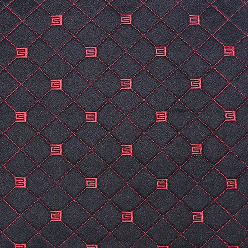 100*148cm Cotton Linen Quilted Fabric Sponge Embroidery Pattern Fabric For Diy Car Interior Seat Cover Upholstery Sofa Material
