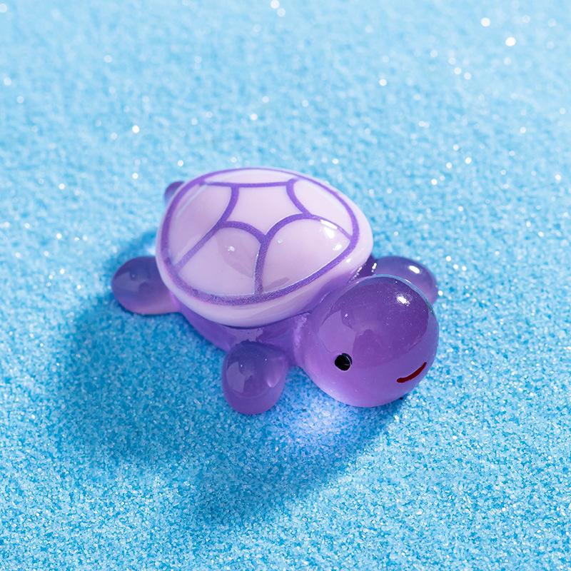 1Pcs Luminous Turtle Fairy Garden Micro Landscape Ornament Glowing In Dark Miniature Diy Flower Potted Decor
