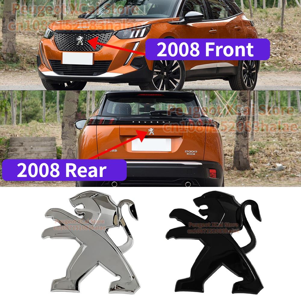 Suitable for Peugeot 2008 Front Hood Grill Badge Logo Rear Trunk Emblems Car Accessories