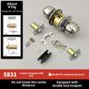 Stainless Steel and Wood Bathroom Door Knob Lock 5831
