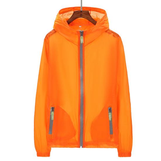 Sun Protection Jacket Reflective Strip Hooded Zipper Pockets Long Sleeves Smooth Anti-UV Thin Fishing Camping Men Summer Outdoor Coat Men Clothes