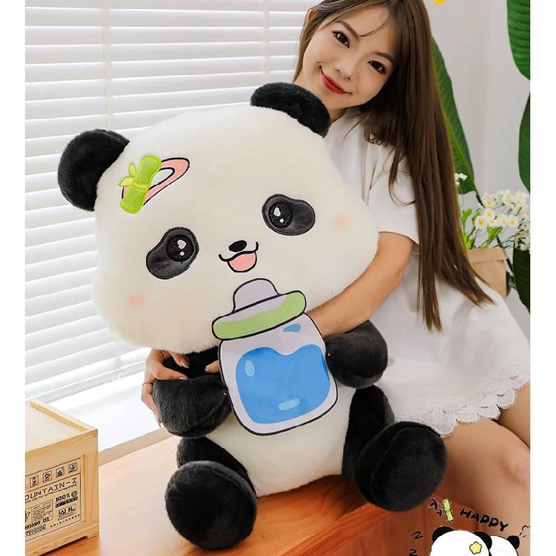 Bottle Panda Baby Plush Toy Cartoon Stuffed Animal Doll Decoration Gifts Kids
