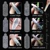 24Pcs/Box 3D French Nail Sticker Reusable Dual Forms Nail Crystals Silicone Molds Forms For Quick Carving Manicure Tool