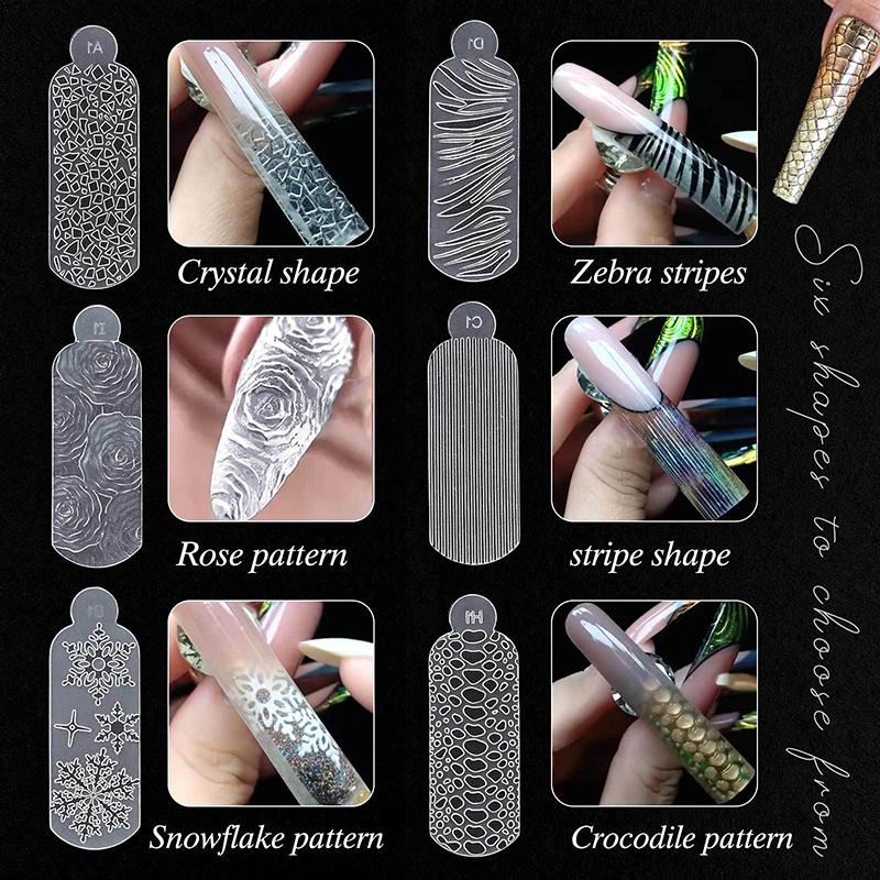 24Pcs/Box 3D French Nail Sticker Reusable Dual Forms Nail Crystals Silicone Molds Forms For Quick Carving Manicure Tool