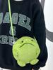 Cute Frog Plush Crossbody Bag Soft Animal Shaped Shoulder Bag Lightweight Daily Unisex Gift