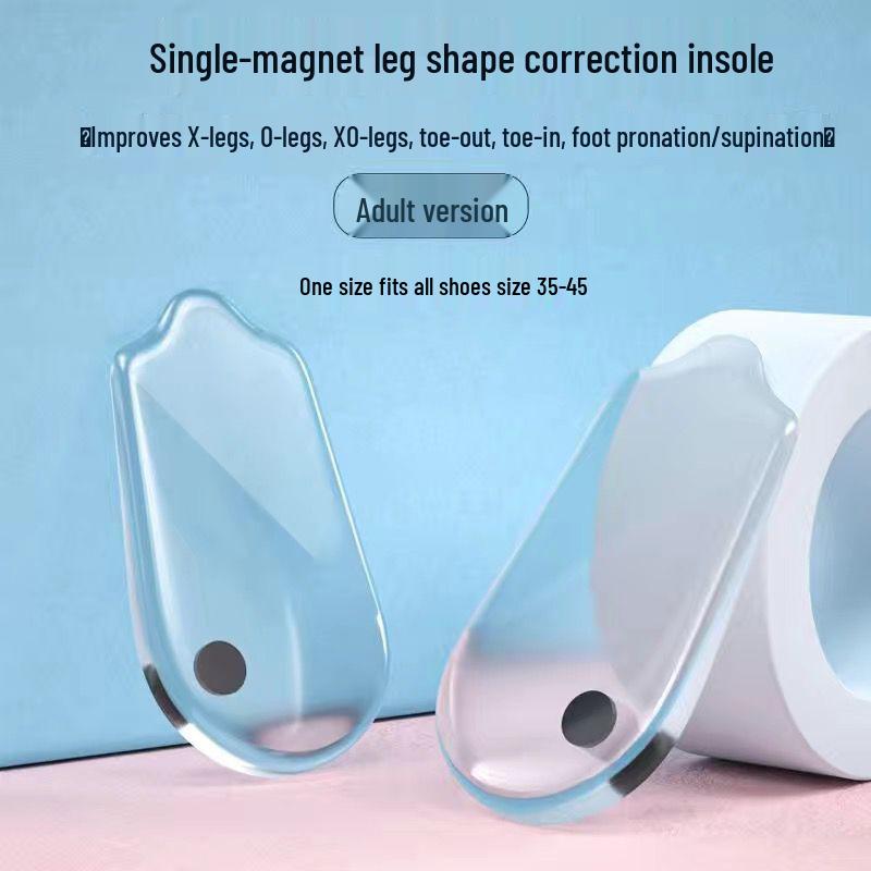 O-leg Silicone Correction Insole: 4th Gen Volcanic Magnetic Heel Pad for X/XO-Type Alignment