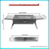 Heavy-Duty Stainless Steel Folding Charcoal BBQ Grill - Portable Outdoor Full Set