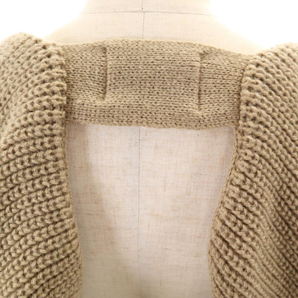 TAN Made In Japan Wool Blend Long Sleeve Knit Bolero F Beige Women Used
