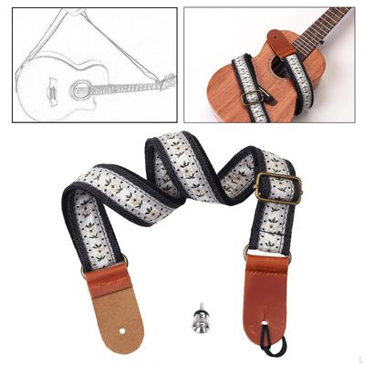Ukulele Strap Adjustable Length 29.53''-50'' Portable Shoulder with End Pin for Classroom