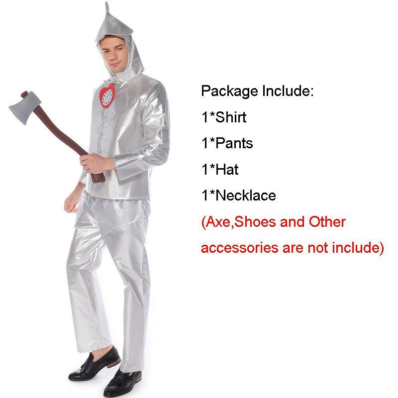 Of Wizard Oz Tin Man Adult Kids Cosplay Costume Boy Girl Fancy Dress Suit Outfit
