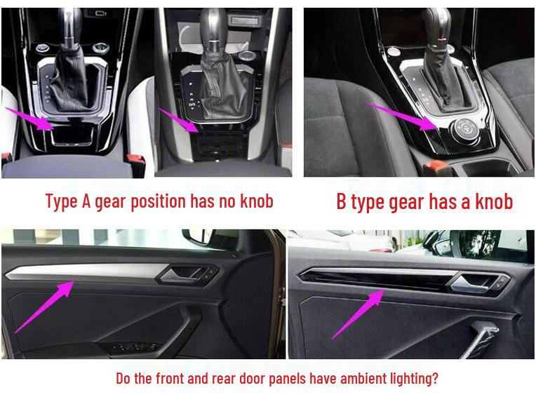 Volkswagen T-ROC Center Console Carbon Fiber Interior Sticker
