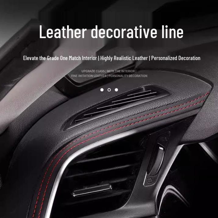 Universal Real Leather Car Interior Decorative Strip and Door Gap Seal 0.5m белый