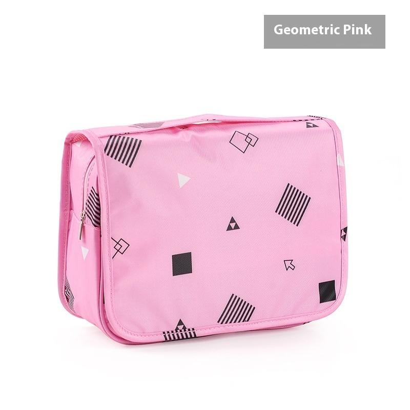 Korean Version Large Capacity Fashion Cosmetic Bags & Cases Waterproof Polyester Makeup Toiletries Organizer Zipper for Travel