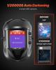 Welding Helmet Auto Darkening, 100 X 95 Mm True Color Welding Hood, 1/1/1/1 Solar-Powered Welder Mask 4 Arc Sensors, Wide Shade 4/5-9/9-13 for TIG MIG