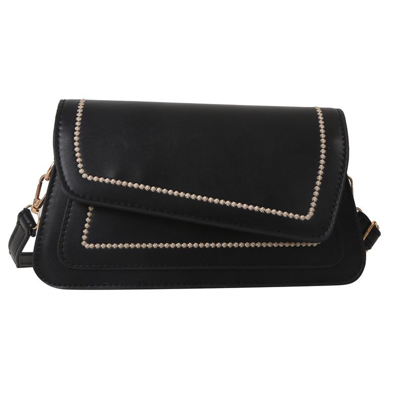 Fashionable Casual Women's Pu Material Small Square Shoulder Bag With Magnetic Closure