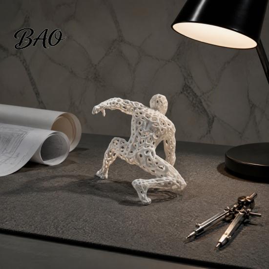 Small Decorative Accents for Cars 3D Printed Hollow Mesh Superhero Figurine, Creative Spider Style Action Pose Character Statues Desktop Ornament,