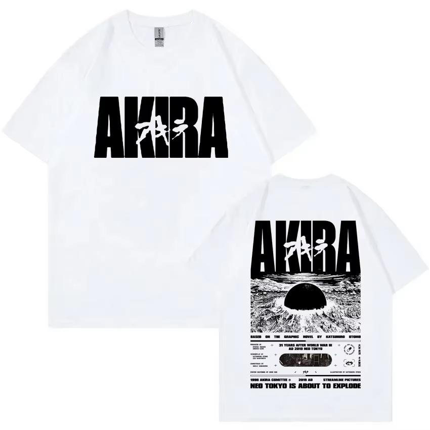 

Japanese Science Fiction Cartoon Movie Anime Akira Shotaro Kaneda Graphic T Shirt Unisex Women Fashion Vintage Tshirts Ins Y2k 4XL