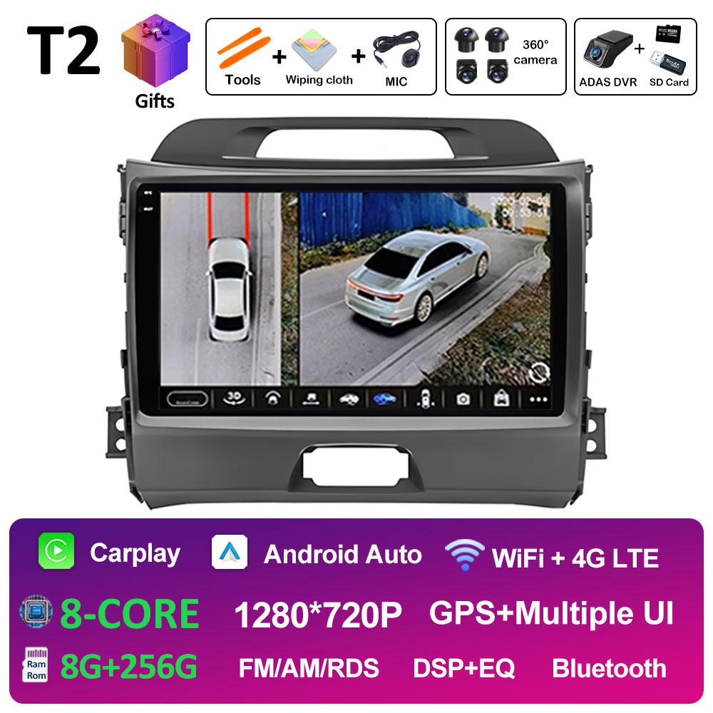 Car Video For KIA Sportage 2010 2011 2012 2013 - 2016 Radio Player Intelligent System Wireless Carplay Cooling fan WIFI NO 2 din