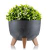 Donica Rosa Eco Czarny Beton 24Xh15 Cm