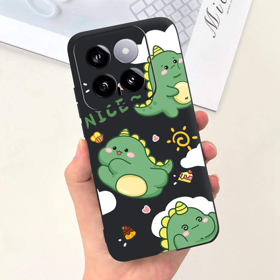 For Xiaomi 14 Phone Case Xiaomi Mi 14 5G Mi14 2024 Cute Cat Cartoon Jelly Silicon Soft Protective Back Cover