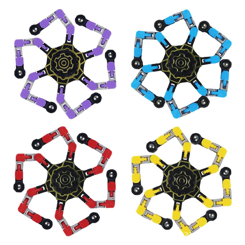 Fidget Spinner Toys Transformable Chain Robot Finger Toy for Kids and Adults Stress Relief Sensory Fidget Toys Fingertip Gyros