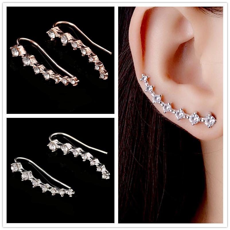 Brincos Orecchini Fashion Exquisite Crystal Stud Earrings for Women Dipper Statement Earrings Gold Minimalist Jewelry
