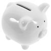 Ceramic Piggy Bank Coin Bank Personalized Money Saving Bank Delicate Nursery Decor (White) Banks To Save Box