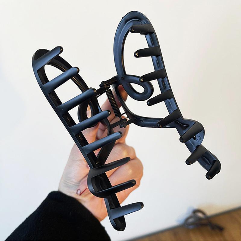 Vintage Heart Shape Plastic Hair Claw For Women Back Hair Holder Elegant Hair Clips Hairpin Fashion Hair Accessories