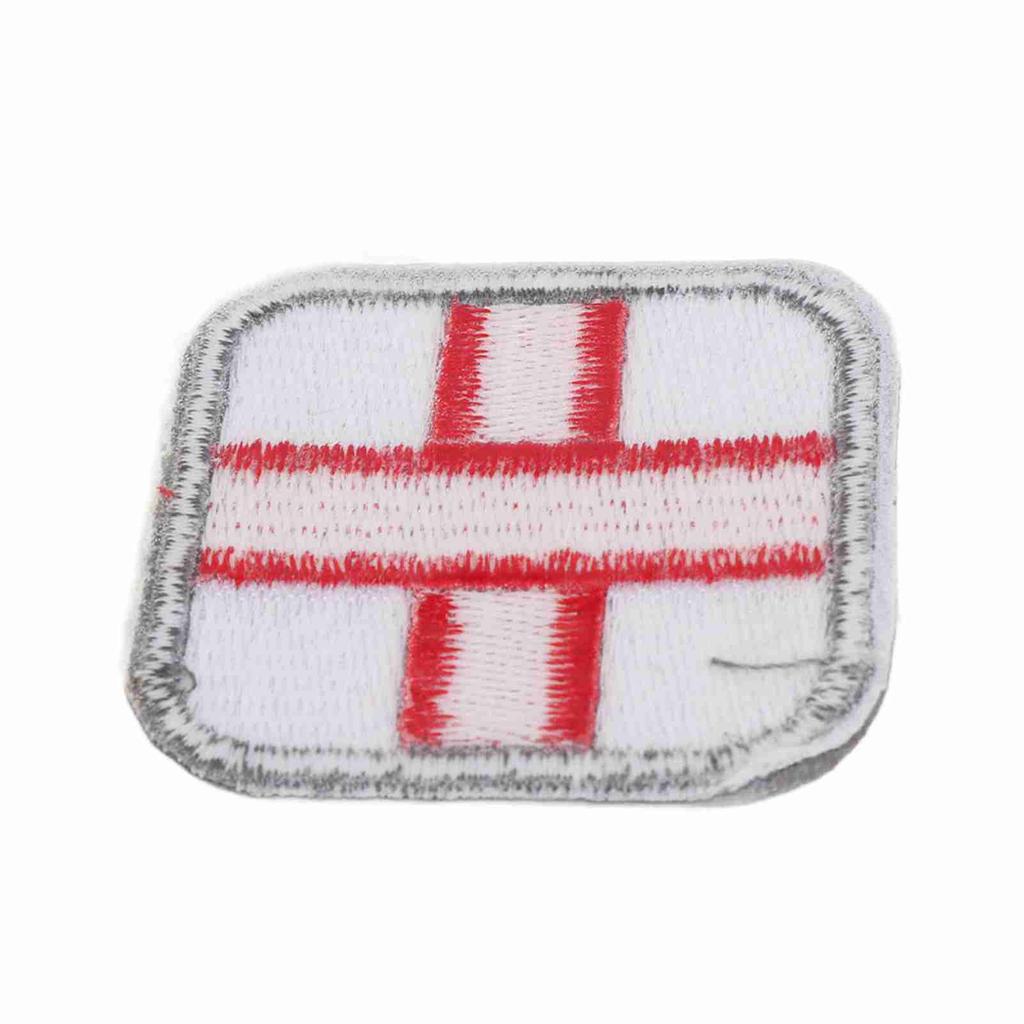 Medical Cross Embroidered Patch Hook&Loop Embroidery Applique Badge On Clothing Bag Hat(#2)