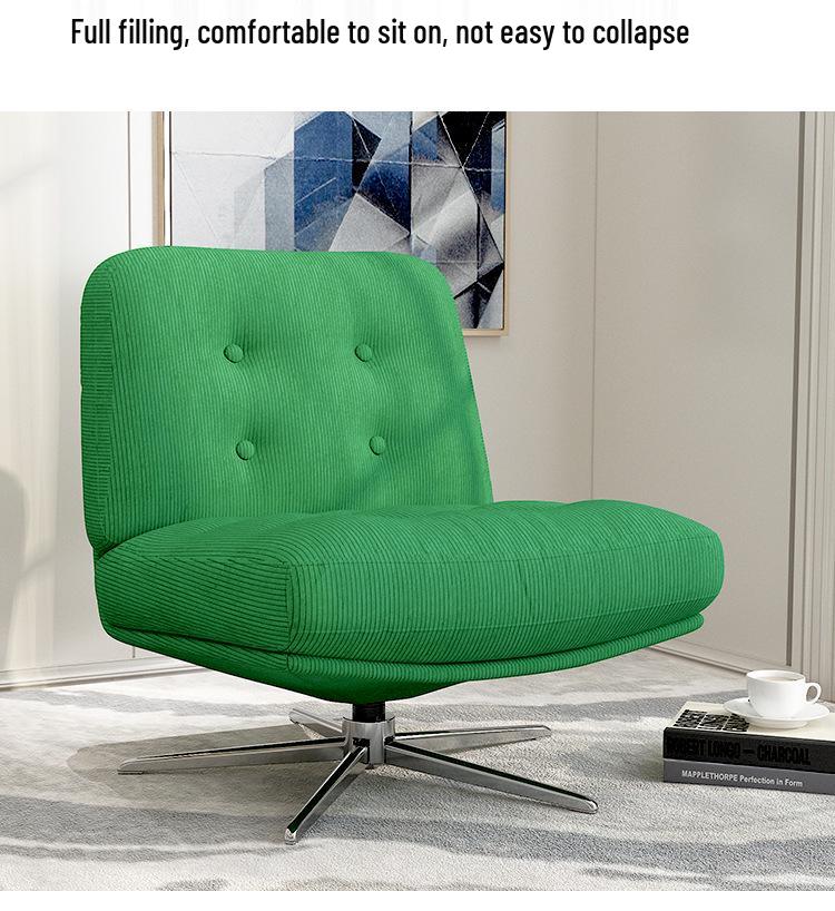 Lingge Tech Fabric Reclining Sofa Chair - Light Luxury for Living Room and Balcony