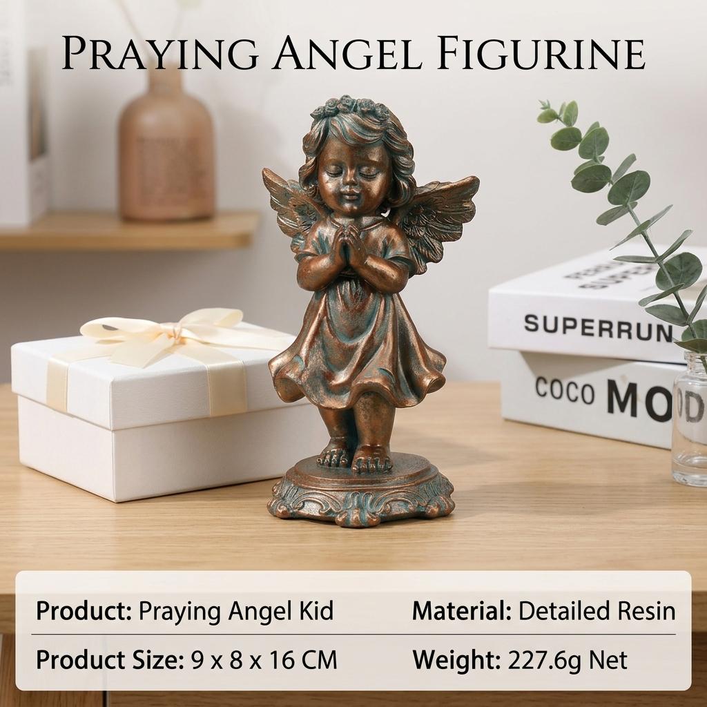 European Retro Angel Figurine Home Desktop Decoration Resin Vintage Design