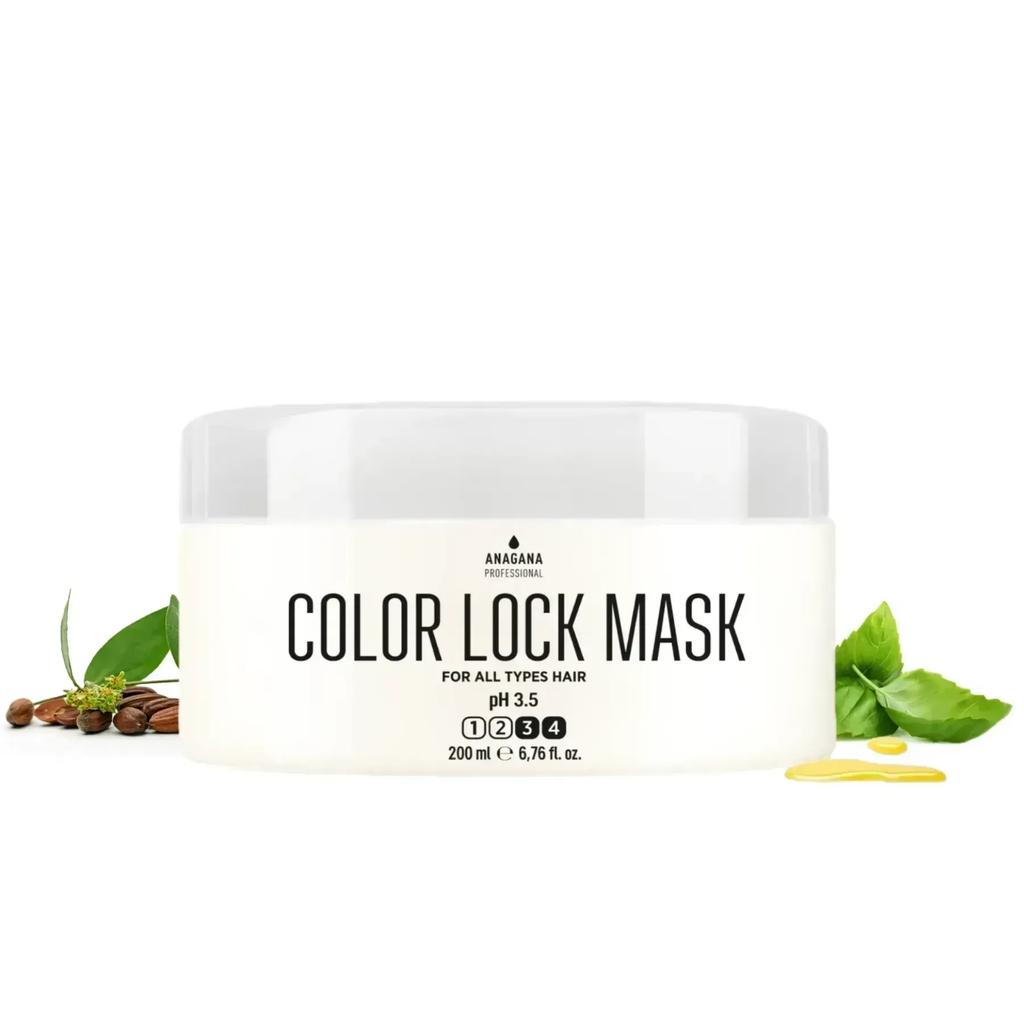 Color Fixing Mask for All Hair Types COLOR LOCK MASK ANAGANA 200 Ml