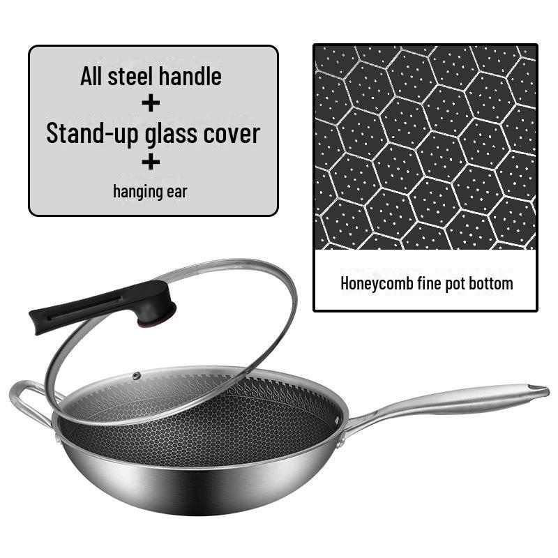 Paslanmaz Çelik Yapışmaz Petekli Kızartma Tavası Kompozit Tabanlı Ev Tipi Kullanım için