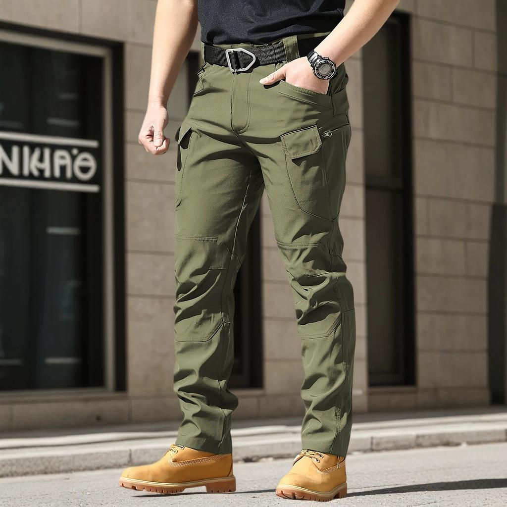 1111 summer men's tactical multi-pocket solid color wear-resistant overalls quick-drying outdoor hiking pants