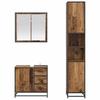 Bathroom Furniture Set with Drawers 3 pcs Reclaimed Wood Effect Particleboard