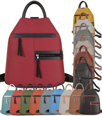 Mochila feminina elegante de couro vegano para todas as ocasiões