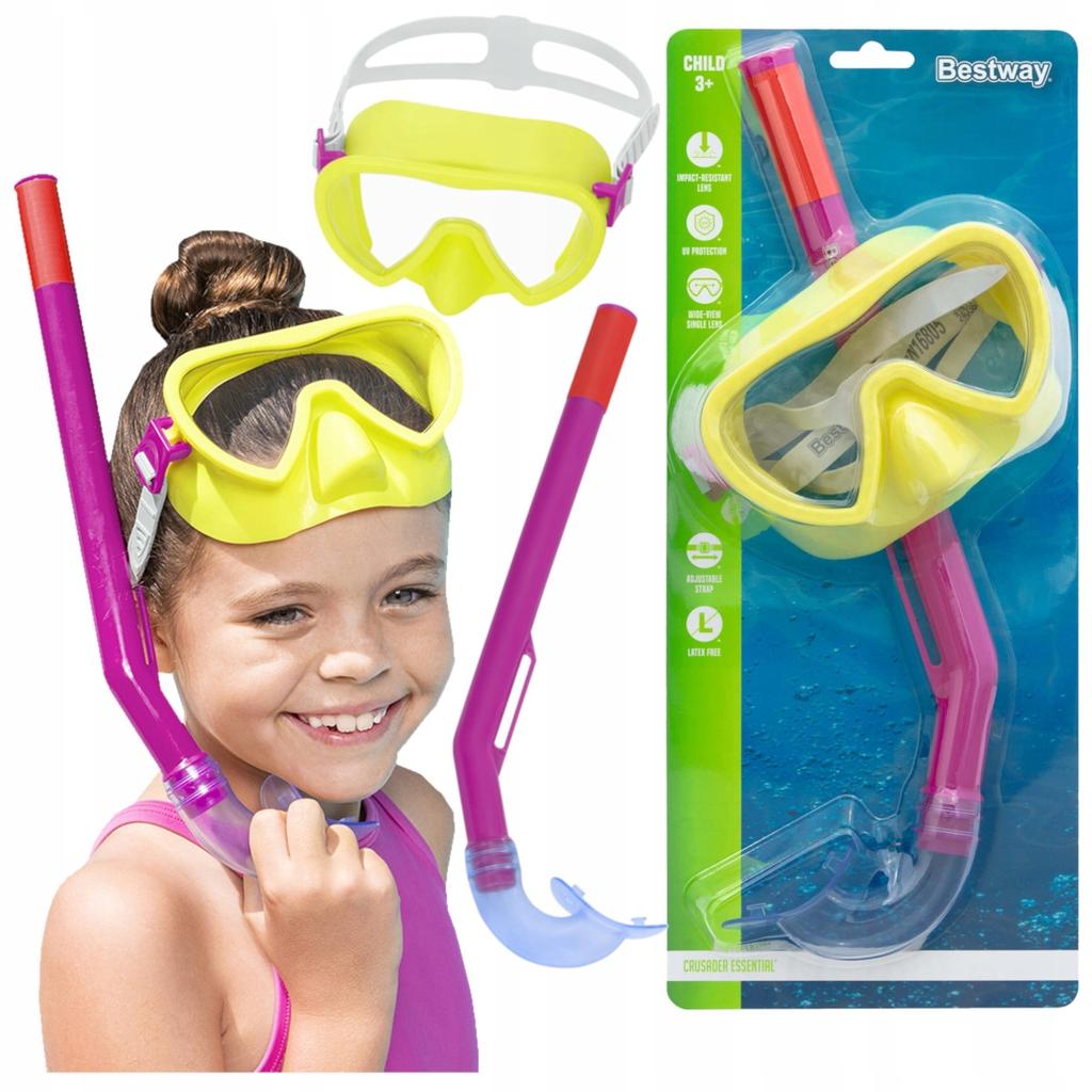 [PACZA][5] Kinder-Tauchset Maske + Schnorchel Bestway 24036 PINK K183R