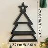 Elegant Wood Christmas Tree Storage Rack Wall Hanging Shelf for Home and Office Decors Candle Display Floating Shelves