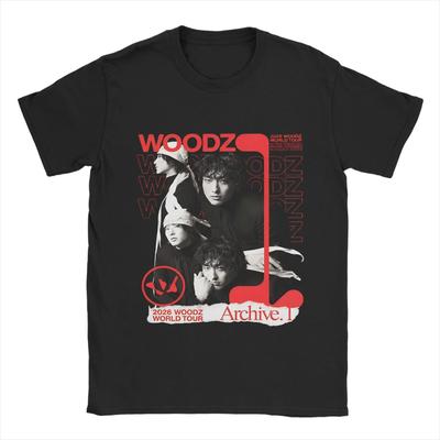 2026 Sommer Mode Trendiges T-Shirt Herren Damen WOODZ Welttournee T-Shirt Grafikdruck T-Shirts Kleidung Outfits Hip Hop Streetwear Übergroßes T-Shirt