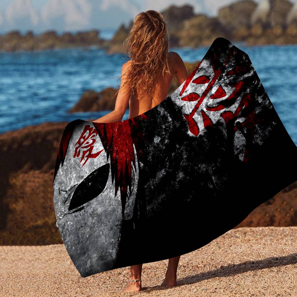 Anime G-Gaara Big Microfiber Beach Towels Quick Dry Towel Sand Beach Towels Pool Towel for Travel Swim Pool Yoga