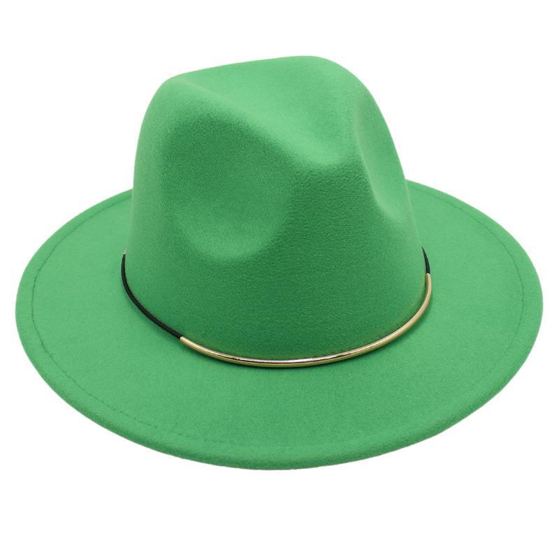 Top Hat Wool Felt Hat Men'S And Women'S Wool Hat Jazz Hat Flat Edge Sun Hat Tide
