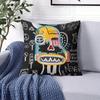 Graffiti - Style Abstract Square Jacquard Pillow Cover for Sofa Office Waist Cushion Cover Home Decorative Pillowcase