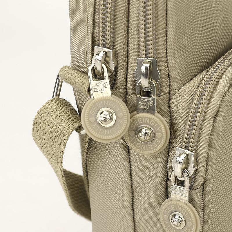 Lightweight Small Bag Large Capacity Multi-Layer Commuter Mobile Phone Bag Nylon Coin Purse