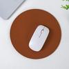 Double-side Mouse Mat Waterproof Round Mouse Pad Simple Design Leather Mouse Pad